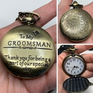 Groomsmen groomsman wedding best men pocket watch